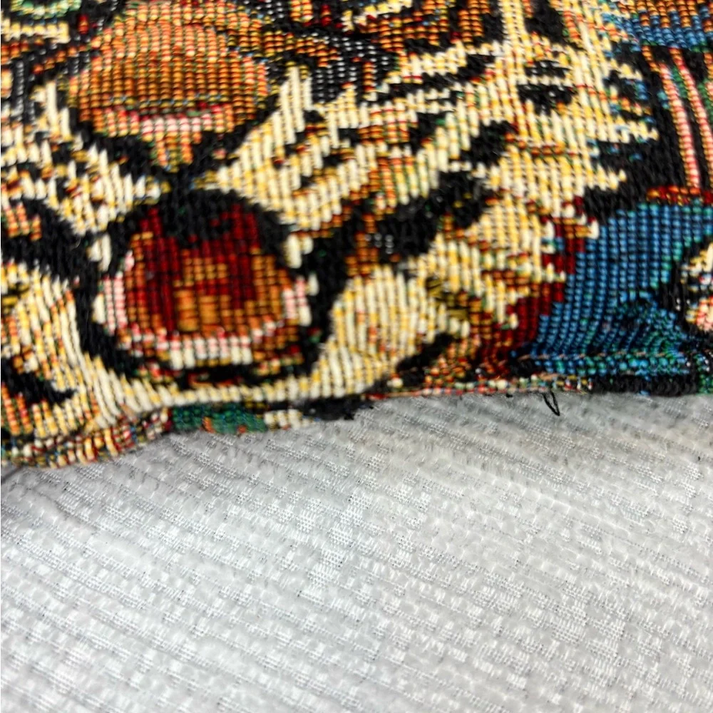 Vintage Wild Safari Animal Tapestry Throw Pillow - Multicolor
